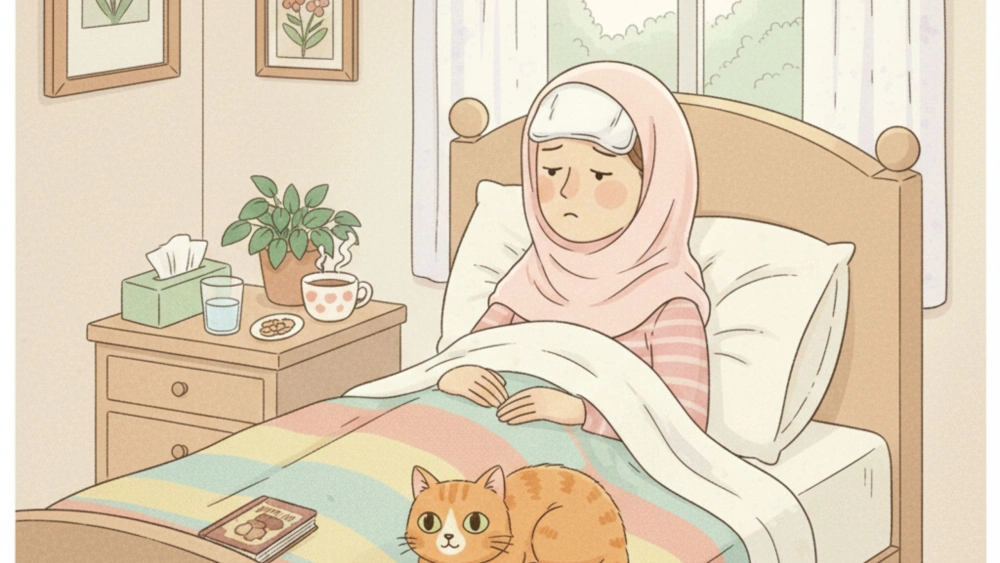 Ilustrasi Orang Lagi Sakit. (Ftnews Copilot)